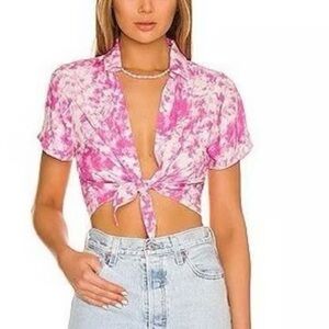 For Love and Lemons Tie-Dye Crop Top